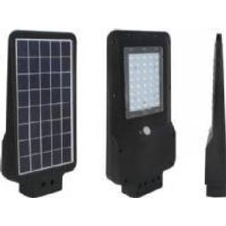 15W LED Solar gadelampe - 6000K, sort hus - Kulør : Kold