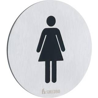 WC-skilt Smedbo Xtra FS956 Børstet Rustfrit Stål