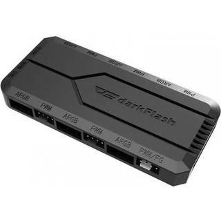 Blæserkontrolboks til computer Darkflash RC2 RGB PWM + fjernbetjening (sort).