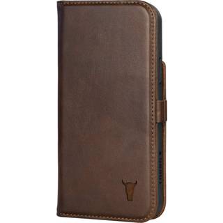 iPhone 12 / 12 Pro Leather Case (with Stand function) - Dark Brown