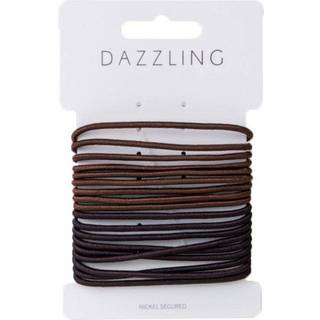 Dazzling Hår 18-pack Hair Ties Brown