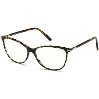 TOM FORD Kvinde FT5616-B 56 Optiske stel Acetat Havana Firkantet Normal Blåt anti -lys - til pc