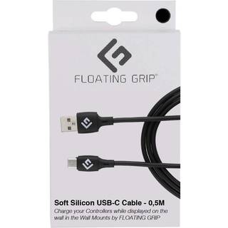 Floating Grip Silikone USB-C kabel - Sort - 0.5 m
