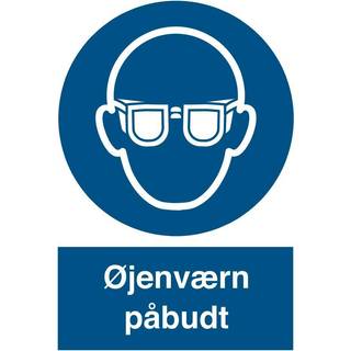 Øjenværn påbudt - Plast - 297 x 210 mm