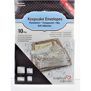 Scrapbook -kl?bemidler med 3L -mindesmag -konvolutter blandet 10pk beige