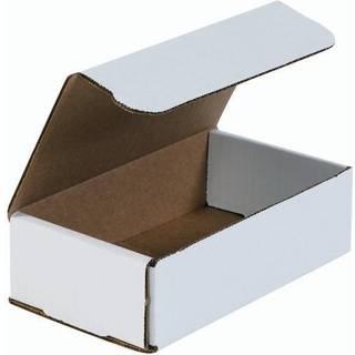Aviditi White Corrugered Pardboard Mailing Boxes 7 x 4 x 2 tommer pakke med 50 knus-proof til forsendelse af mailing og opbevaring (M742)