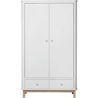 Oliver Furniture Wood klædeskab m 2 døre hvid/eg - højde 204 cm