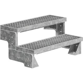 DOLLE Gardentop terrassetrappe med gitterrist - 2 trin