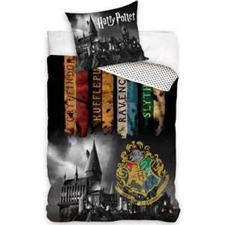 Harry Potter Hogwarts Mørkt Sengetøj, 100 procent bomuld