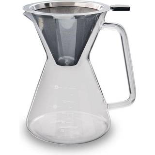 Kaffemaskine, pour-over med glaskande og metalfilter - The London Sip - 4 kopper