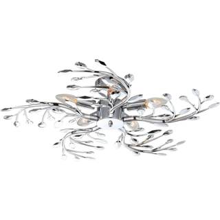 Flash loftlampe af metal, krom, Ø 65 cm