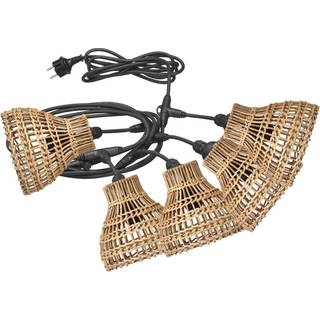 PR Home Sarah udendørs lyskæde 5 lyskilder rattan