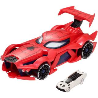 Mattel Marvel Hot Wheels Spider-Man Web-Car Set med Toy Character Car and Launcher Kid-Activated Movement inkluderer fokusering af ?jne (Amazon E