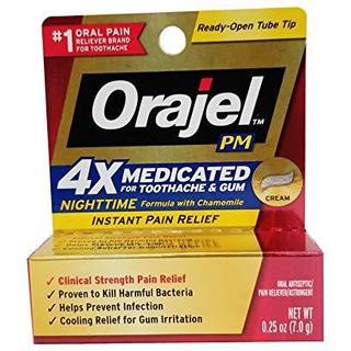 Orajel Maksimal styrke Natten Tandpine Pain Relief Cream - 0,25 oz