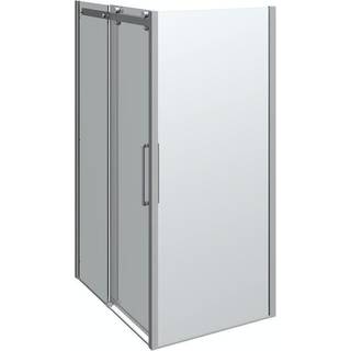 Scanbad Skydedør M/1 Sidepanel Deluxe 1200*900mm Krom/klar