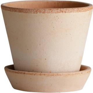 Bergs Potter Julie Krukke Med Underkop Ø25 Cm - Havekrukker & Plantekasser Terrakotta Rosa - JR25S