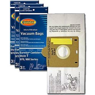 Envirocare -udskiftning Mikrofiltrering St?vsugerst?vposer lavet til at passe Eureka -stil T -d?ser 9 poser