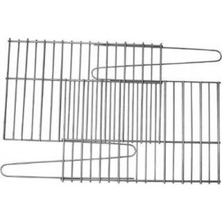 GrillPro 91250 Universel pasform Justerbar rist - Ekstra robust stål, 11x17 til 14x25, justerbar bredde og dybde - Sølv