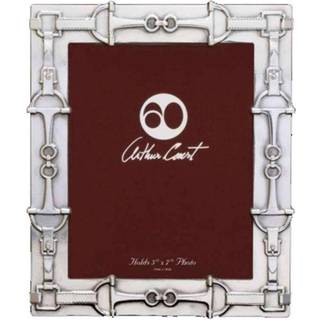 Arthur Court Aluminium Equestrian Bit Pattern Photo Frame 5x7 inches - Elegant Metal Picture Frame With Western Design Perfekt til Cowgirl Cowboy