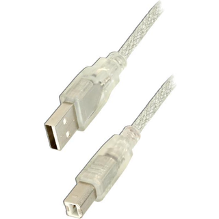 Delock USB-A 2.0 Kabel han til USB-B 2.0 han 2m - Transparent