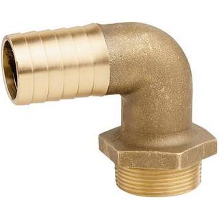 Slangnippel Maestrini Male Hose Tail Elbow Heavy Type, messing, 3/4" G (BSP) (udvendig) til 25 mm (1") slange