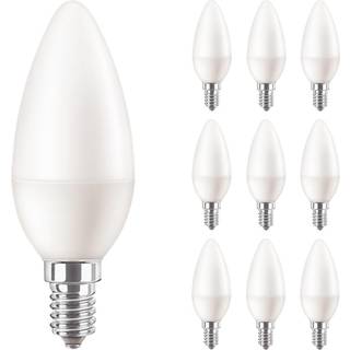 Fordelspakke 10x Philips Corepro LED Kerte E14 Matt 7W 806lm - 822-827 Dim To Warm | Erstatter 60W