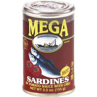 Mega Sardiner i Tomatsauce Hot 155 g