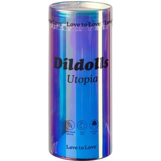 Dildolls Utopia - farverig silikone dildo med sugekop