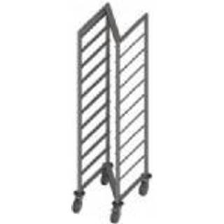 Stikvogn Z Enkel med 16 stik til 1/1 GN 39x56x174cm i rustfri stål