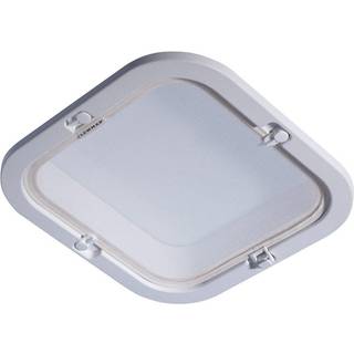 Inderramme / trimkit til bådluger, hvid, med myggenet, passer til Lewmar Flush, Low &amp; Medium Profile (strl. 41)