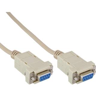 InLine nulmodemkabel med 9-pin Sub D-stik, 2 m