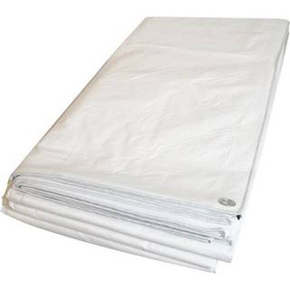 Presenning Super Tarp Standard, hvid, 160 g / m², hvid, 5 x 8 meter