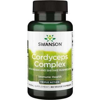Cordyceps-kompleks med Reishi og Shiitake-svampe - 60 vcaps