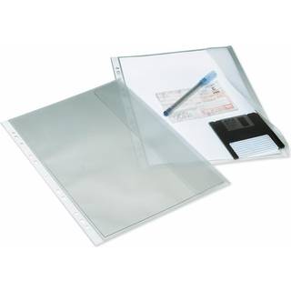 Bantex dokumentlomme A4 med flap 0,13mm transparent