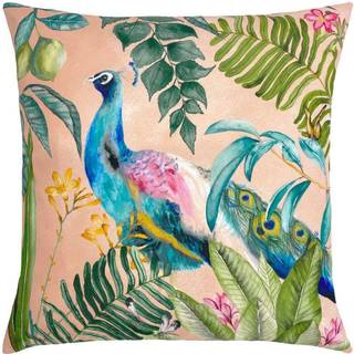 Evans Lichfield Evans Lichfield Pink Peacock 43x43 Outdoor Polyester Cushion