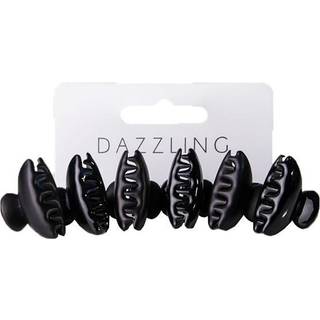 Dazzling Hår 6-pack Hair Clips Black