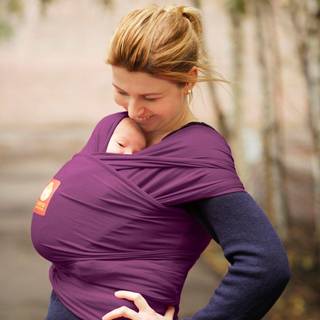 Hana Baby Øko-Strækvikle med bambus, Lilla