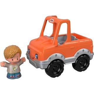Fisher-Price Little People Toddler Leget?j Hj?lp en ven med at hente lastbil Orange Vehicle & Figur for at foregive at lege i alderen 1+ ?r