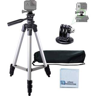 50 """" aluminiumskamera stativ med indbygget boble niveau indikator for alle GoPro Hero -kameraer stativmontering og en ecostconnection mikrofibe