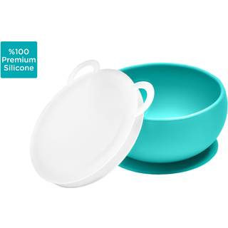 Minikoioi Bowl Aqua Green silikoneskål med sugekop 1 stk. - 1 stk.