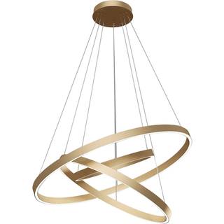 Maytoni Rim LED-hængelampe, 840, 3 ringe, messing