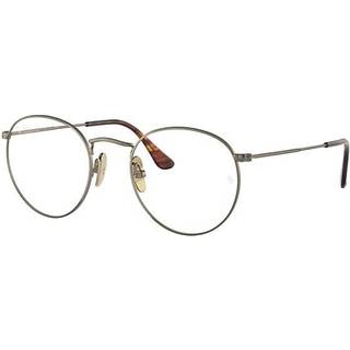 Ray - Ban Unisex RX8247V ROUND 1222 Optiske stel Titanium Guld Transparent Firkantet Normal