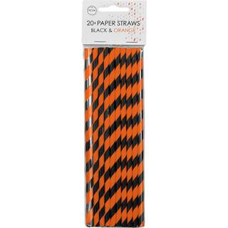Orange og sort papirsugerør