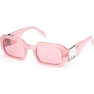 Swarovski Kvinde SK0387 72S Outlet solbriller Acetat Rosa Rød Firkantet Normal