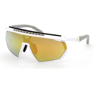 Adidas Sport Mand SP0029-H 21G Solbriller Injiceret Hvid Brun Maske Normal Spejl