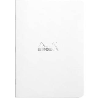 Rhodia Slim Staplebound Notebooks - Forede 48 ark - 6 x 8 1/4 in. - White Cover (119187c)
