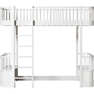 Oliver Furniture Wood Loft Bed 90x200cm White - Børnesenge Birk Hvid - 041430