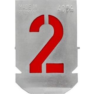 Stencil sæt med tal 0-9 med 40 mm tegnhøjde (10 dele)