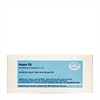 Hepar D6, drikke ampul - Allergica