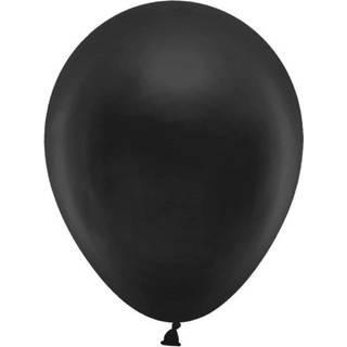 10 stk. Latexballoner metallic sort 12" - Perfekt til fest og heliumbrug